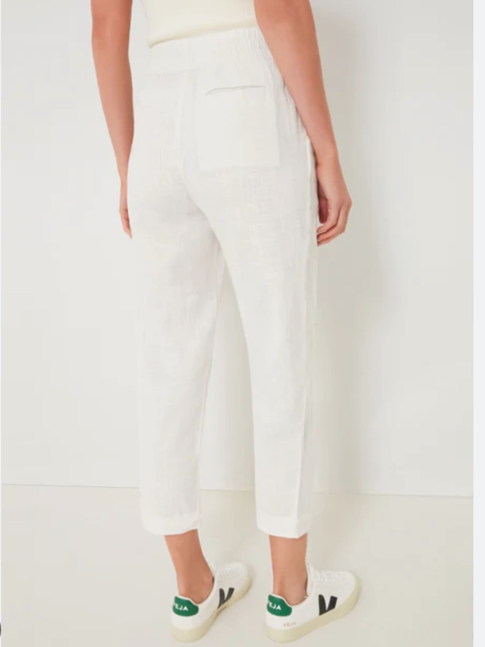 Marine Layer White Pull-On Crop Pants - Picture 4 of 5